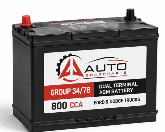 Group 34/78 Dual Terminal AGM Battery — 800 CCA — Ford & Dodge Trucks - Image 2