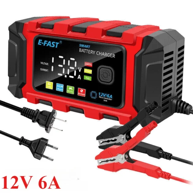 Smart Battery Charger & Maintainer — 12V, 6A, Automatic - Image 3